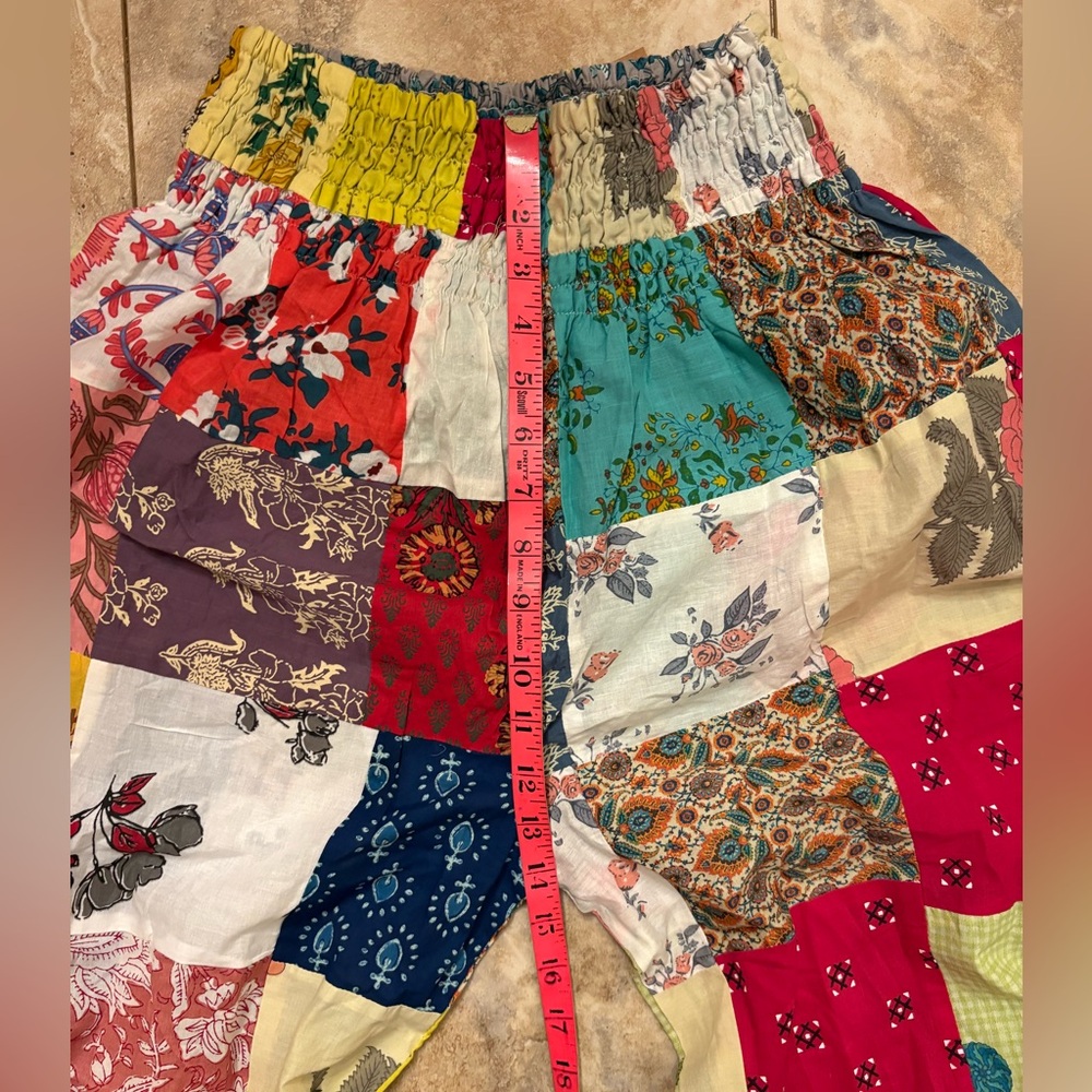 NWT Art Studio Company Sari Cotton Patchwork Jogger Pants Women’s L/XL - Picture 14 of 16